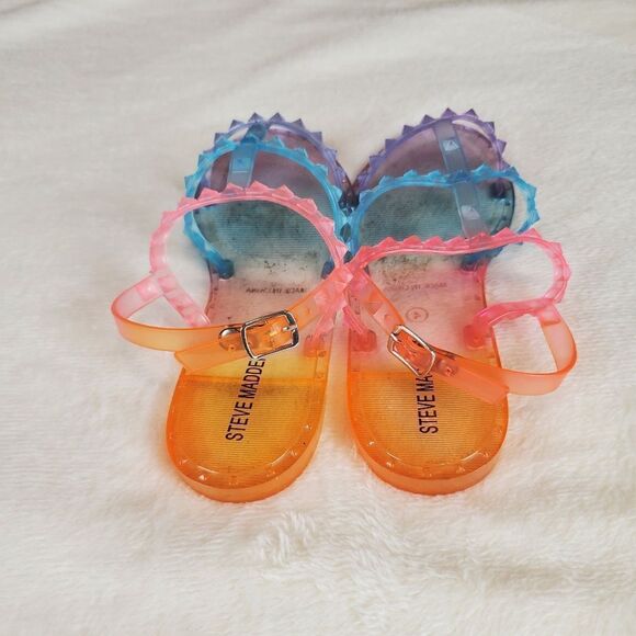 Steve Madden Rainbow Jelly Sandals Size 4 - Picture 5 of 7